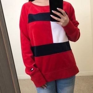 Tommy Hilfiger Sport Velour Sweatshirt (like-new)